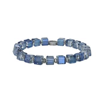 dark blue crystal silver night - Cubes - Konplott bracelet